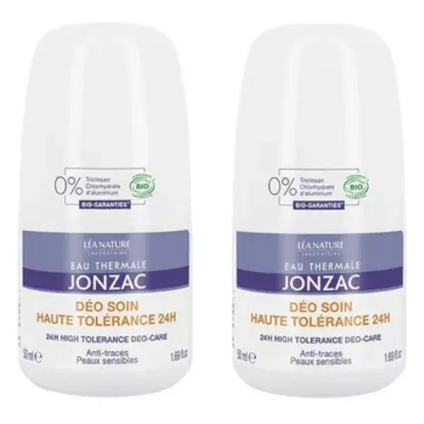 Jonzac Nutritive Desodorante Cuidado de Alta Tolerancia 24H Roll-on Lote de 2 x 50ml
