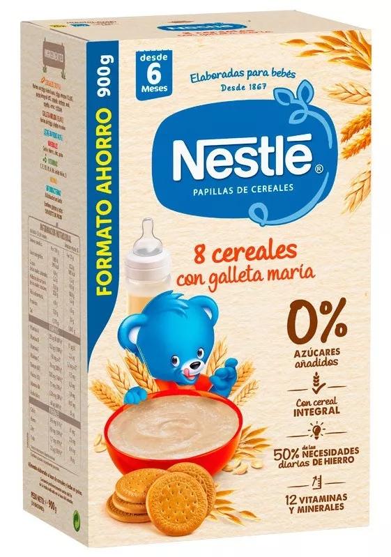 Nestlé Papa Infantil 8 Cereais com bolacha María Etapa 2 900 gr 6M+