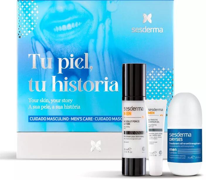 Sesderma Men Loção 50 ml + Contorno de Olhos 15 ml + Desodorante Dreses 75 ml