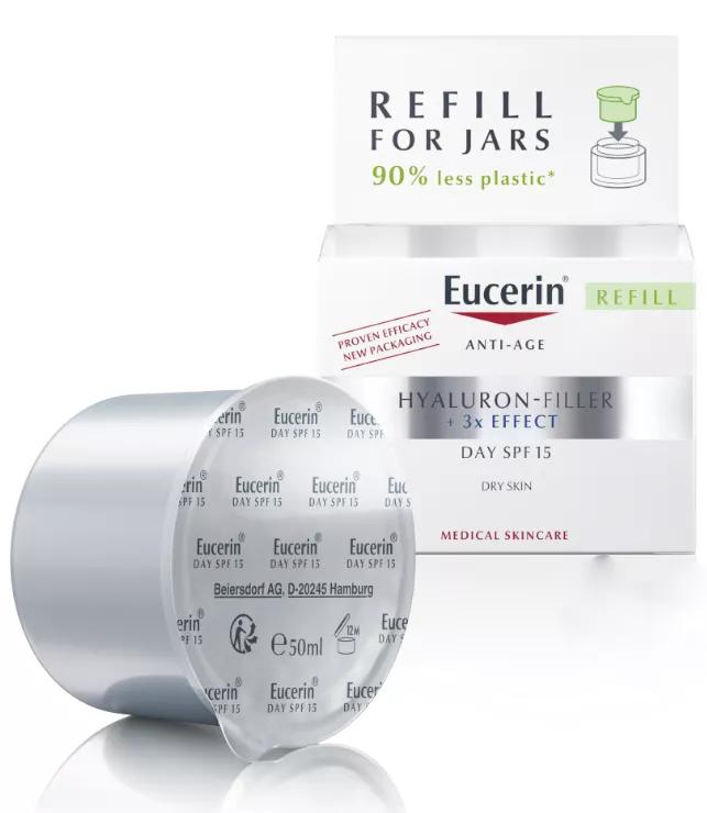 Eucerin Hyaluron-Filler Crema de Día SPF15 Piel Seca Repuesto 50 ml