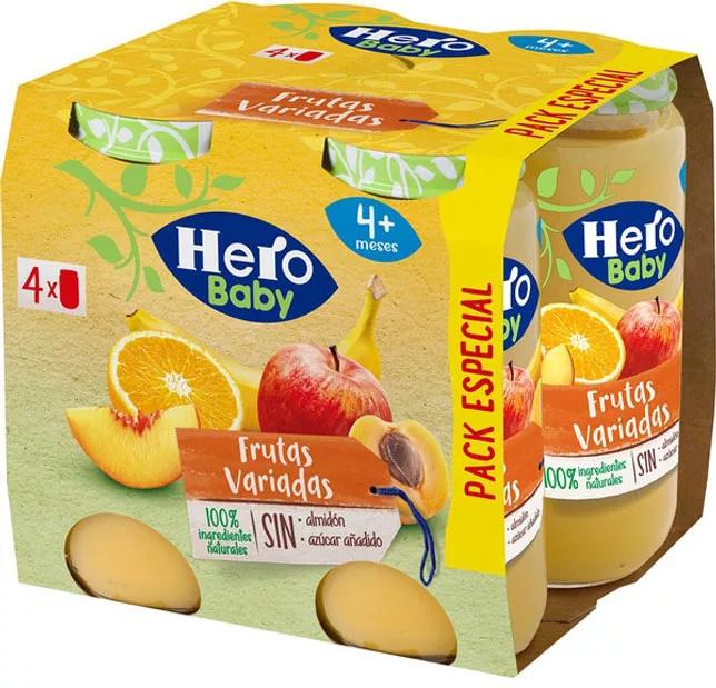 Hero Baby Tarritos de Frutas Variadas 4x235 gr