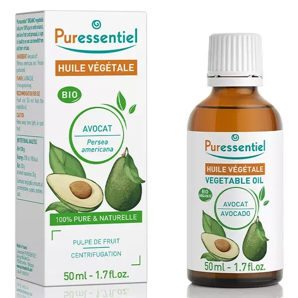 Puressentiel Huiles Vegetales 100% Bio Huile Végétale Bio Avocat 50 ml