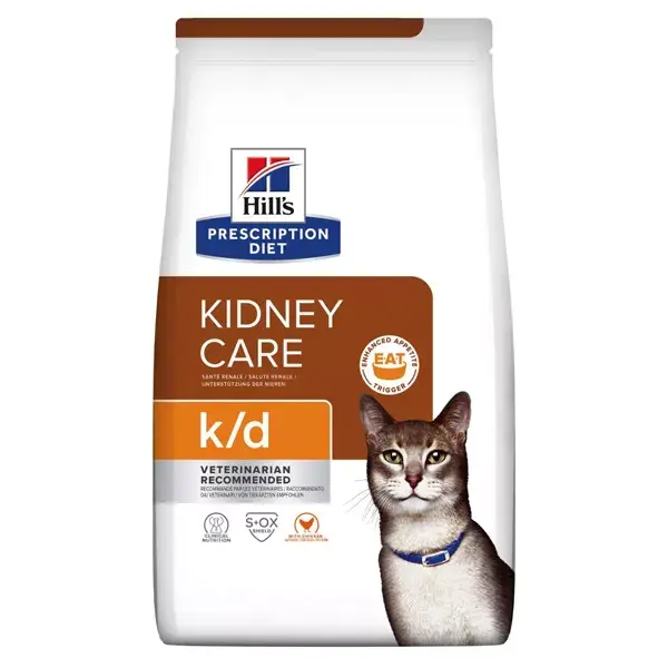 Hill's Prescription Diet Feline K/D Kidney Care Croquettes Poulet 1,5kg