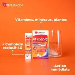 Forté Pharma MultiVit' 4G Energie 30 comprimés effervescents Vitamines, Minéraux