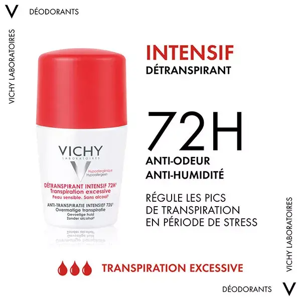 Vichy Détranspirant Intensif 72h 50ml