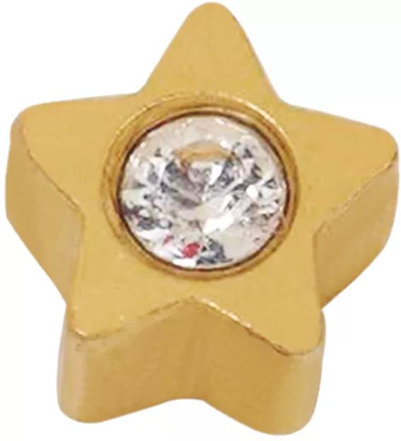 Inverness 24K 24C Natural Gold Star Earring