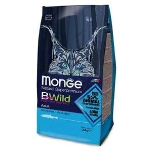 Monge B Wild Adult Con Acciughe Cibo Secco Per Gatti Adulti Sacco 1,5 Kg