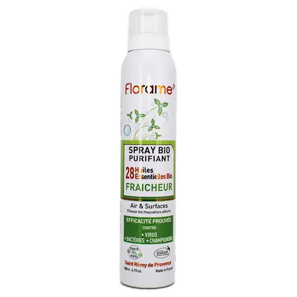 Florame Fresh Organic Purifying Spray 28 Essential Oils 180ml