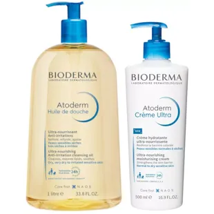 Bioderma Atoderm Aceite de Ducha 2 Litros + Crema Ultra 1 Litro