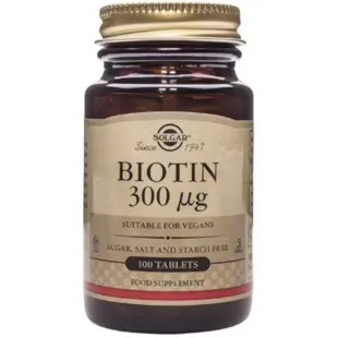 Solgar Biotin 300 Μg 100 Tablets