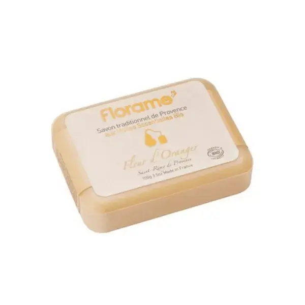 Florame Traditional Soap of Provence with Organic Essential Oils Orange Blossom 100g
