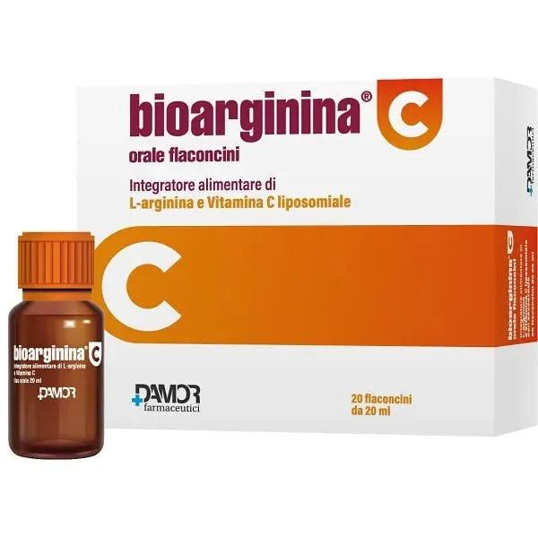 Bioarginina C Orale Integratore di L-Arginina e Vitamina C 20 Flaconcini