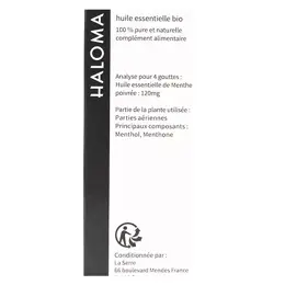 Haloma Huile Essentielle Menthe Poivrée Bio 10ml