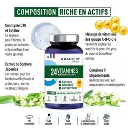 Granions 24 Vitamines Minéraux et Plantes Sénior 90 comprimés