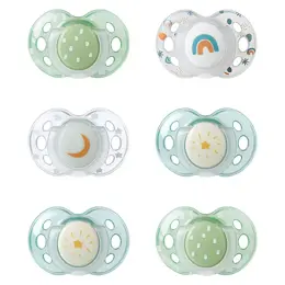 Tommee Tippee Sucette Nuit Phosphorescente 18-36m 6 unités