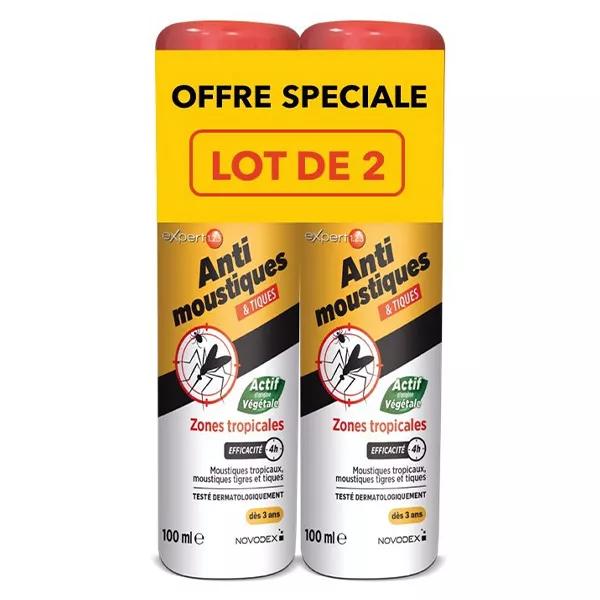Novodex Expert 123 Anti-moustiques & tiques Zones tropicales 2 x 100 ml