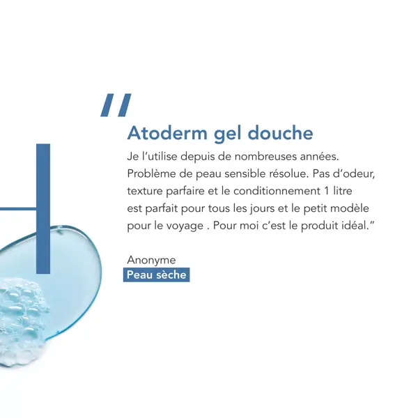 Bioderma Atoderm Gel Douche Sans Savon Peaux Sèches format voyage 100ml