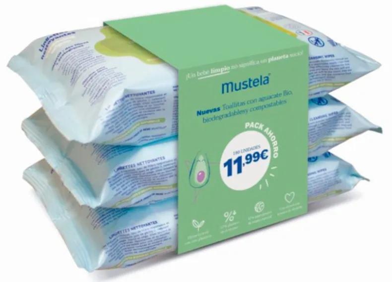 Mustela cleaning wipes 70 triple units