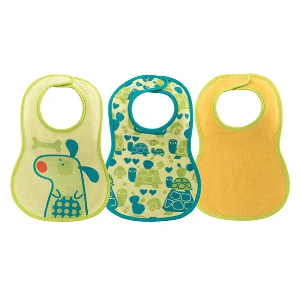 Chicco Mealtime Decorated Bibs +6m Turquoise 3 units