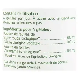 Nat & Form Bio Vigne Rouge Hamamélis 200 gélules végétales