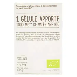 Nutrisanté Vitavea Les Nutri'Sentiels Bio Valériane 20 gélules