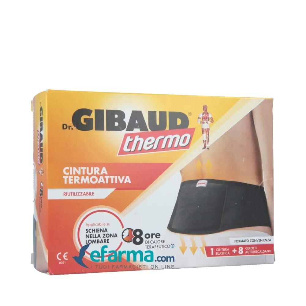 Dr. Gibaud Therma Cintura Tessile Termica Antinfiammatoria + 8 Cerotti Riscaldanti