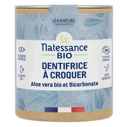 Natessance Naturel Dentrifice à Croquer Aloe Vera Bio et Bicarbonate 80 comprimés