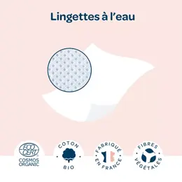 Biolane – Lingettes BIO - Format Pocket - 15 Lingettes composées à 99% d’Eau