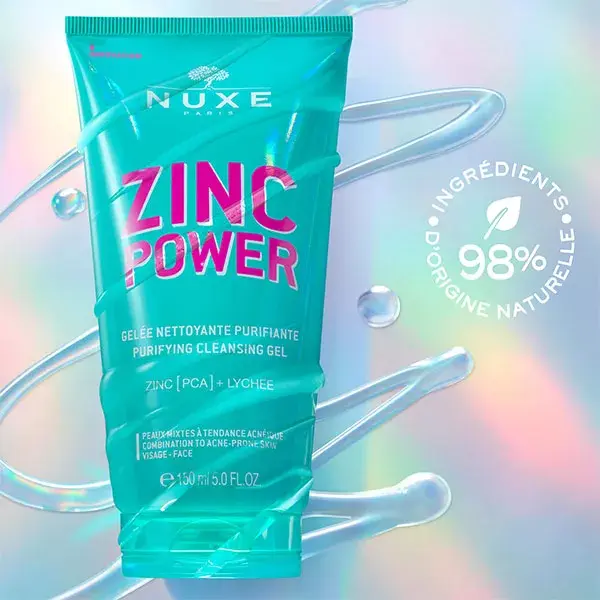 Nuxe Zinc Power Gelée Nettoyante Purifiante 150ml