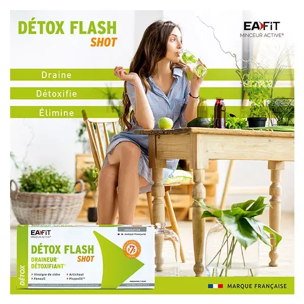 Eafit MINCEUR - Detox Flash 7 jours - Draine et Détoxifie - 7 Shots