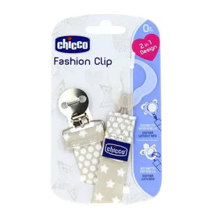 Chicco Speenkoord met Fashion Lint +0m Grijs