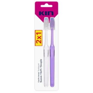 Escova de dentes macia Kin 2 peças