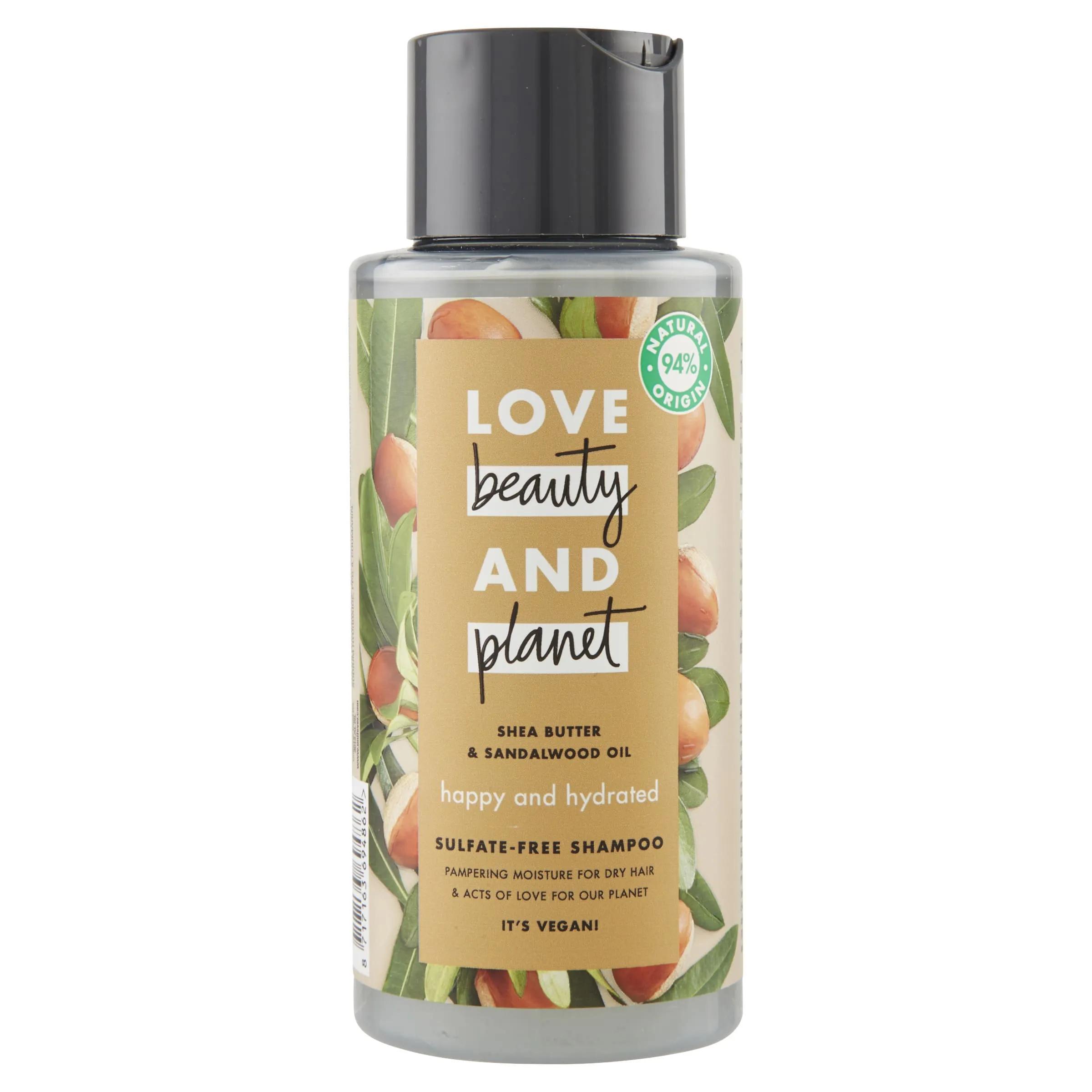 Love Beauty and Planet Burro di Karitè e Olio di Legno di Sandalo Shampoo Idratante 400 ml