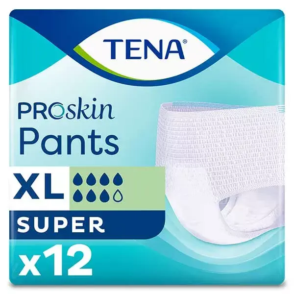 TENA Proskin Pants Sous-Vêtement Absorbant Super Taille XL 12 unités