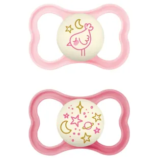 MAM Supreme Night Pacifier Matte Pink +6m 2 units