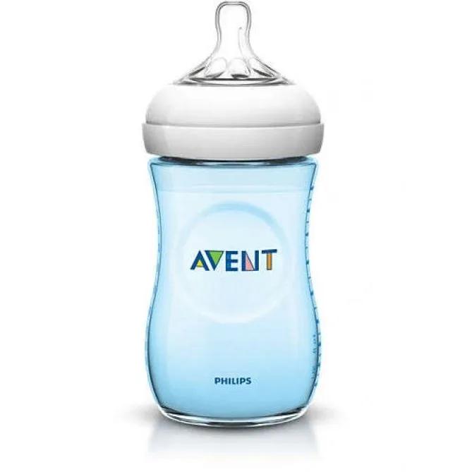 Avent Biberon Natural Prime Poppate Azzurro 260 ml