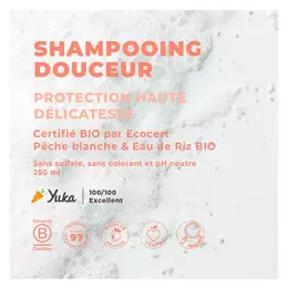 Energie Fruit Cheveux Fins et Délicats Shampoing Douceur Pêche Blanche & Eau de Riz Bio 250ml