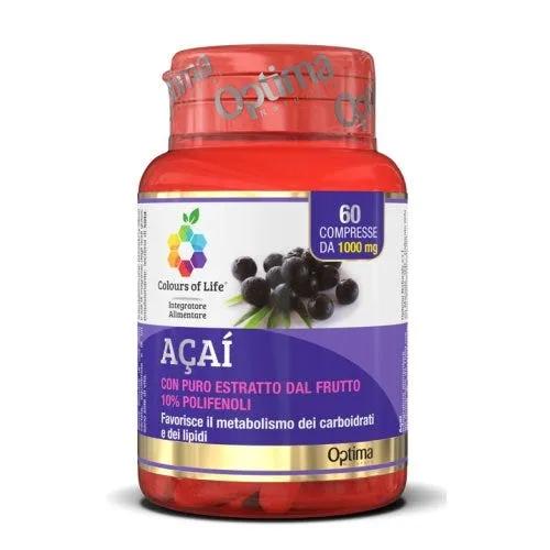 Optima Colours Of Life Acai Integratore Metabolismo Lipidi 60 Compresse