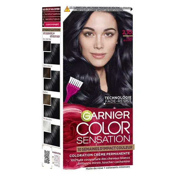 Garnier Color Sensation Permanent Hair Color 2.10 Bluish Black