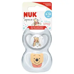 Nuk 2 Sucettes SPACE 6-18m Winnie l'ourson