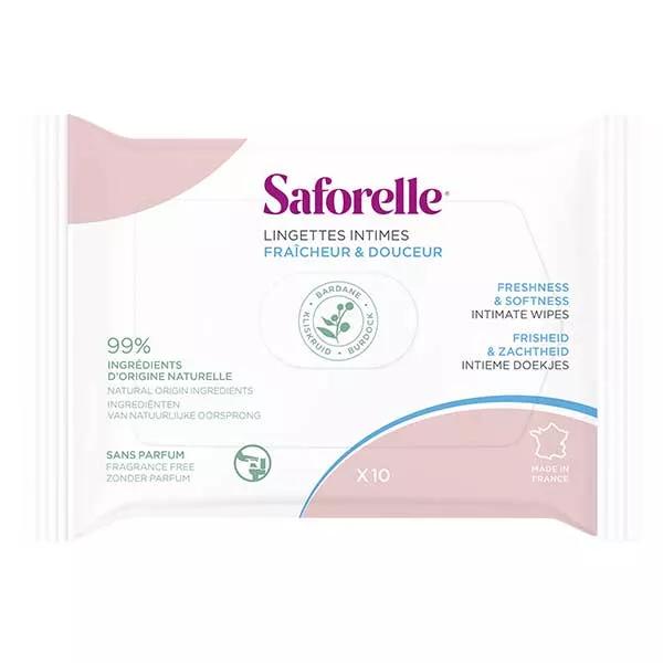 Saforelle Toallitas Íntimas Biodegradables - 10 unidades
