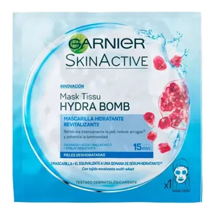 Maschera in tessuto Garnier Hydra Bomb per pelli disidratate