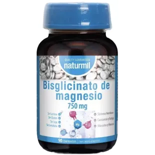 Naturmil Bisglicinato de Magnésio 750 mg 90 Comprimidos