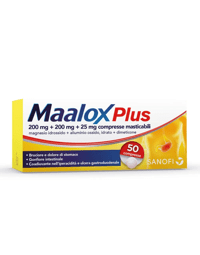 Maalox Plus Antiacido Antigonfiore 50 Compresse Masticabili