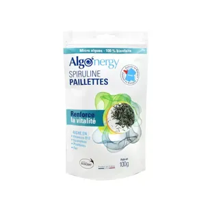 Algonergy Spirulina Francese Bio 100g scaglie