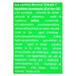 Berocca Energie Vitamine B et C Magnésium Zinc 40 comprimés