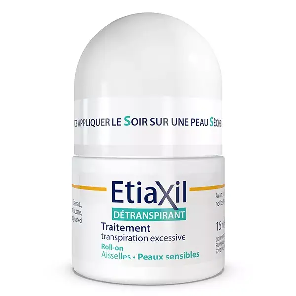 ETIAXIL Déodorant Détranspirant Transpiration Excessive SENSITIVE Lot de 2 x 15ml