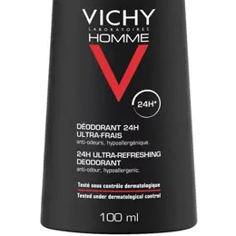 Vichy Homme Déodorant Ultra-Frais 24h Spray Lot de 2 x 100ml