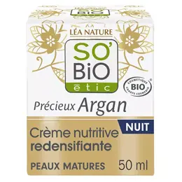 So'Bio Étic Précieux Argan Crème Nutritive Redensifiante Nuit Bio 50ml