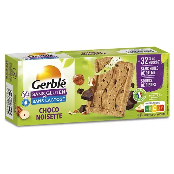 Gerblé Gluten Free and Lactose Free Chocolate Hazelnut Chip Cookies 150g